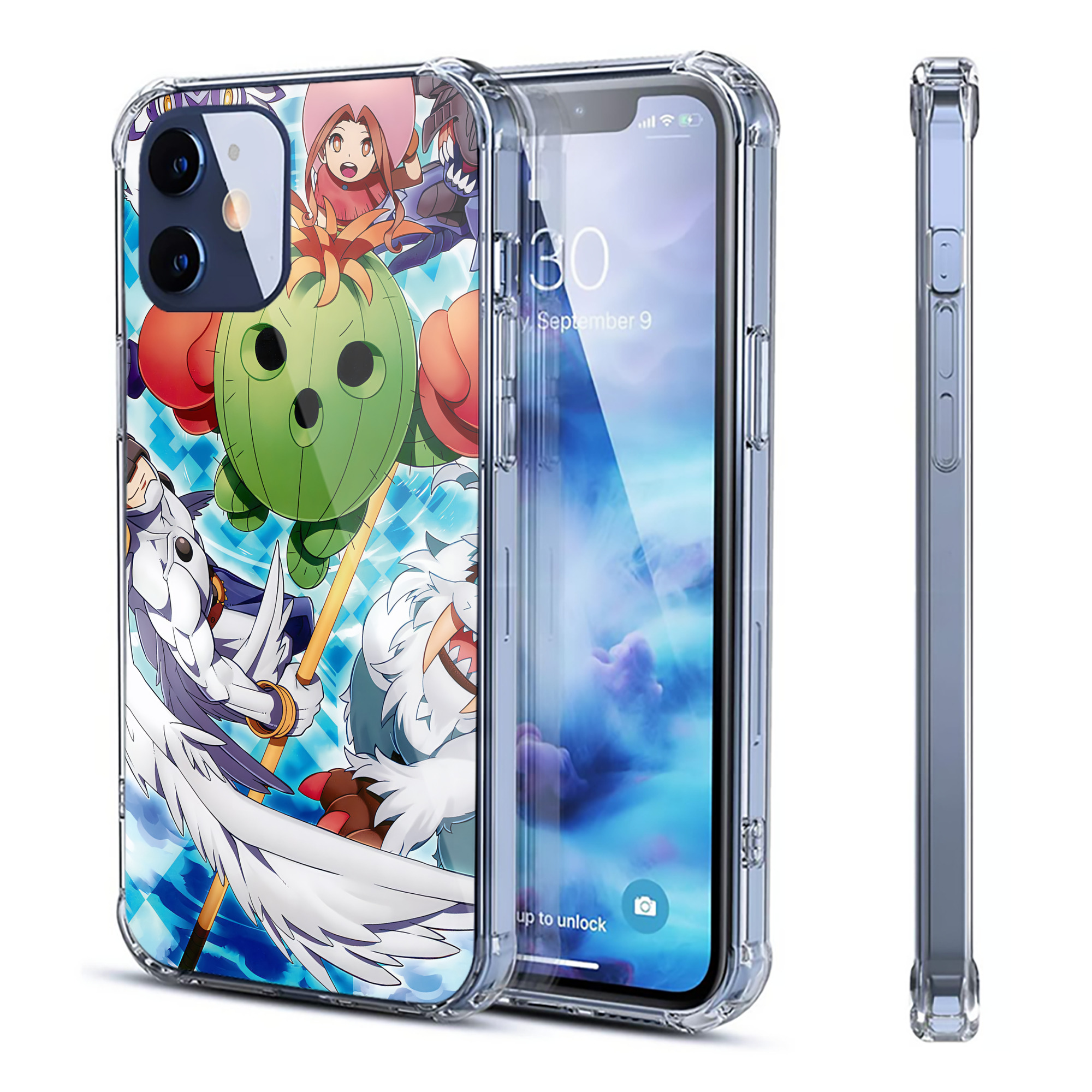 （画像用） Digimon デジタルモンスター/デジモン 【iPhone 12シリーズ対応】透明スマホケース（クリアソフトケース）